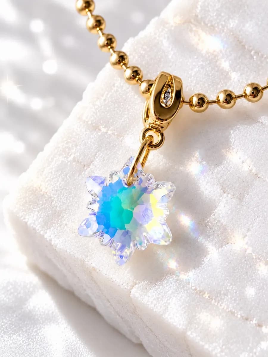 Подвеска "Снежинка Swarovski" crystal