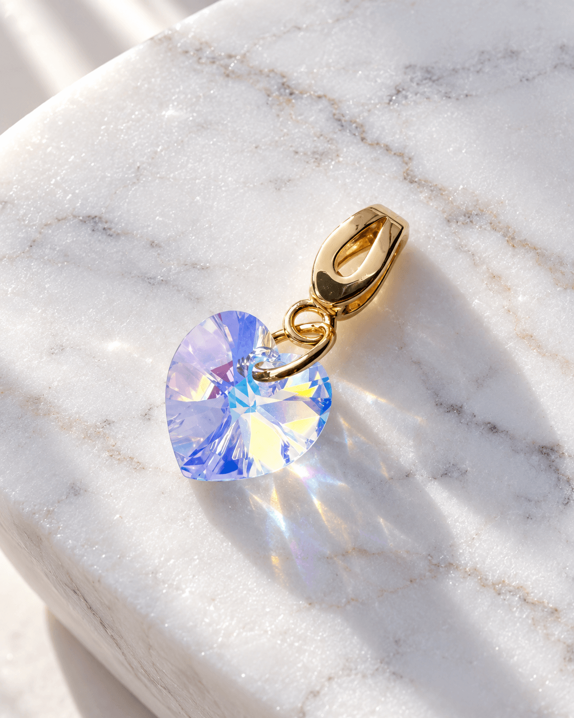 Подвеска на цепочку "Сердце Swarovski" crystal