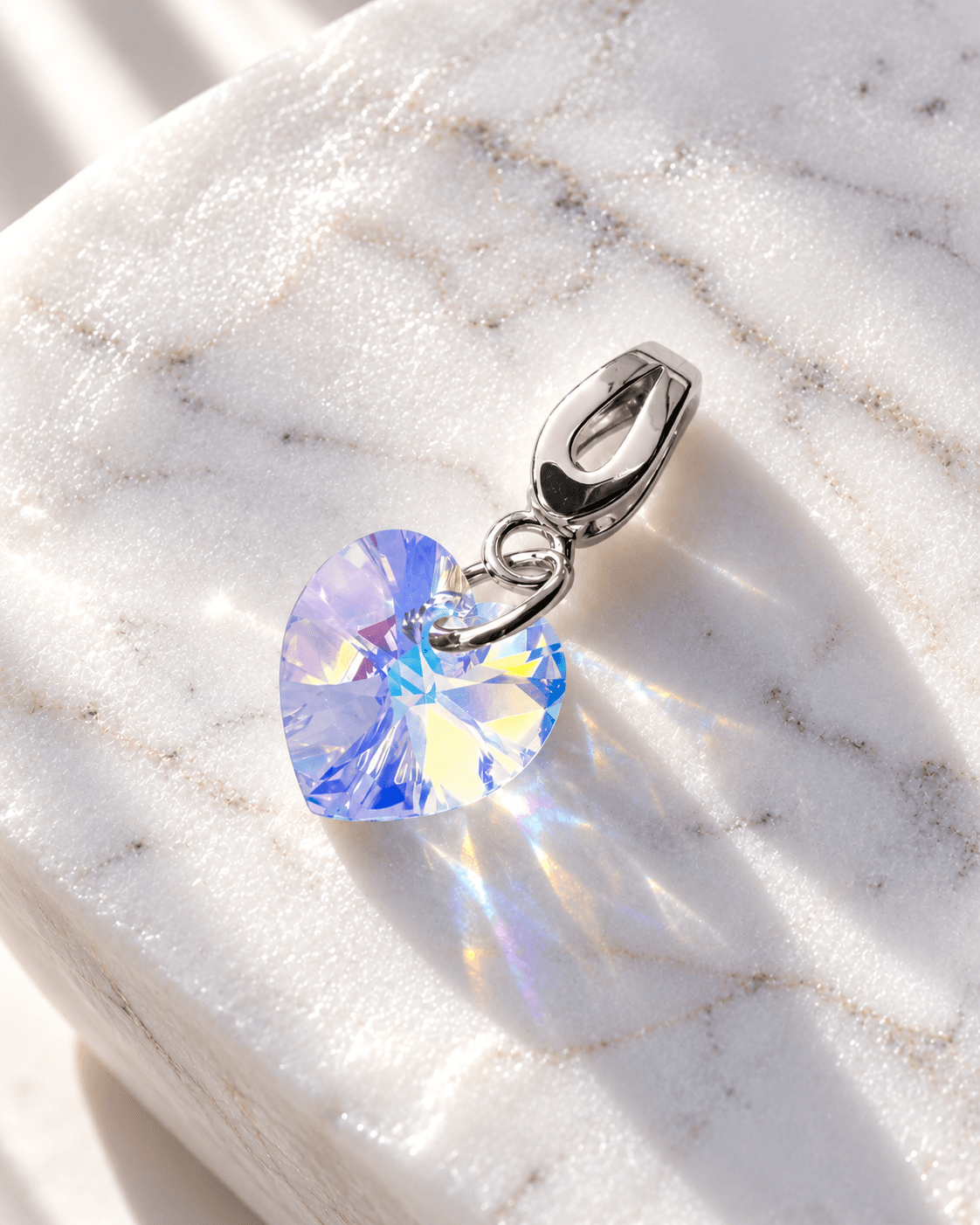 Подвеска на цепочку "Сердце Swarovski" crystal