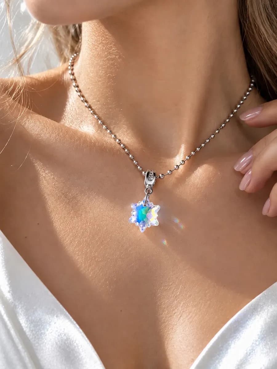 Подвеска "Снежинка Swarovski" crystal