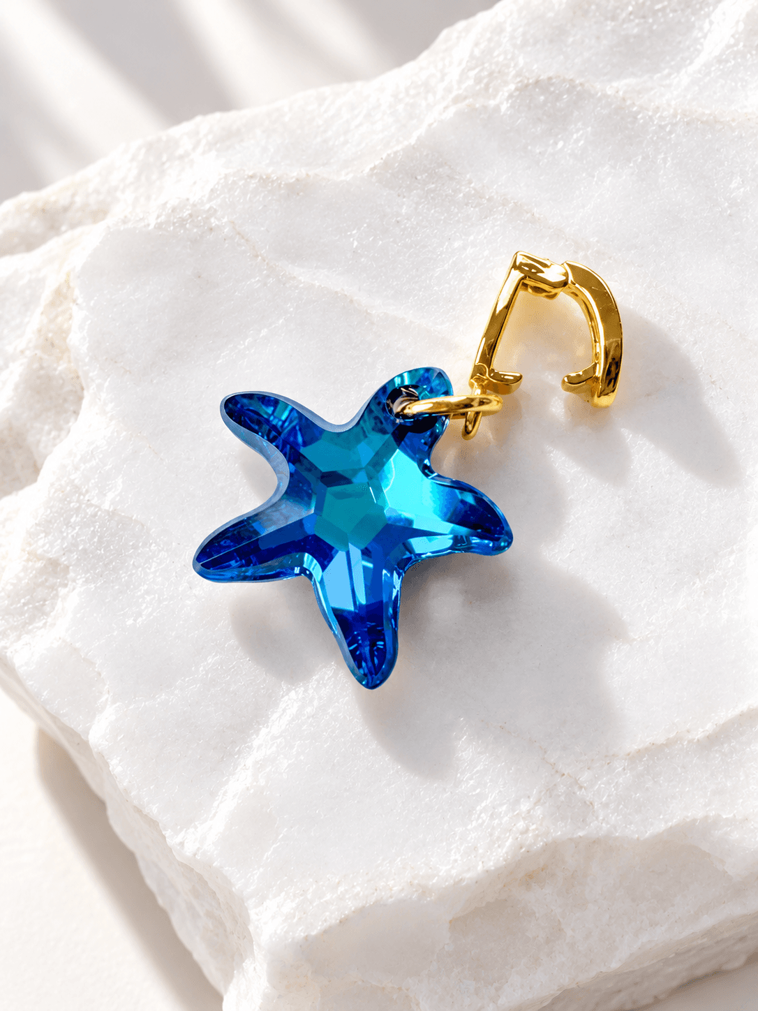 Подвеска на цепочку "Звезда Swarovski" crystal blue
