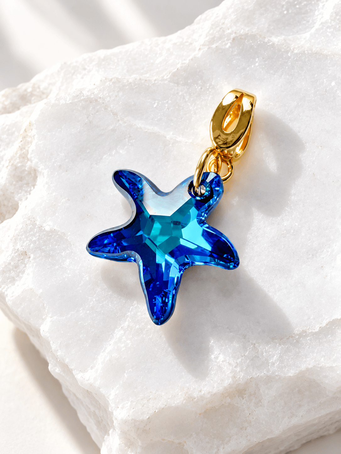 Подвеска на цепочку "Звезда Swarovski" crystal blue