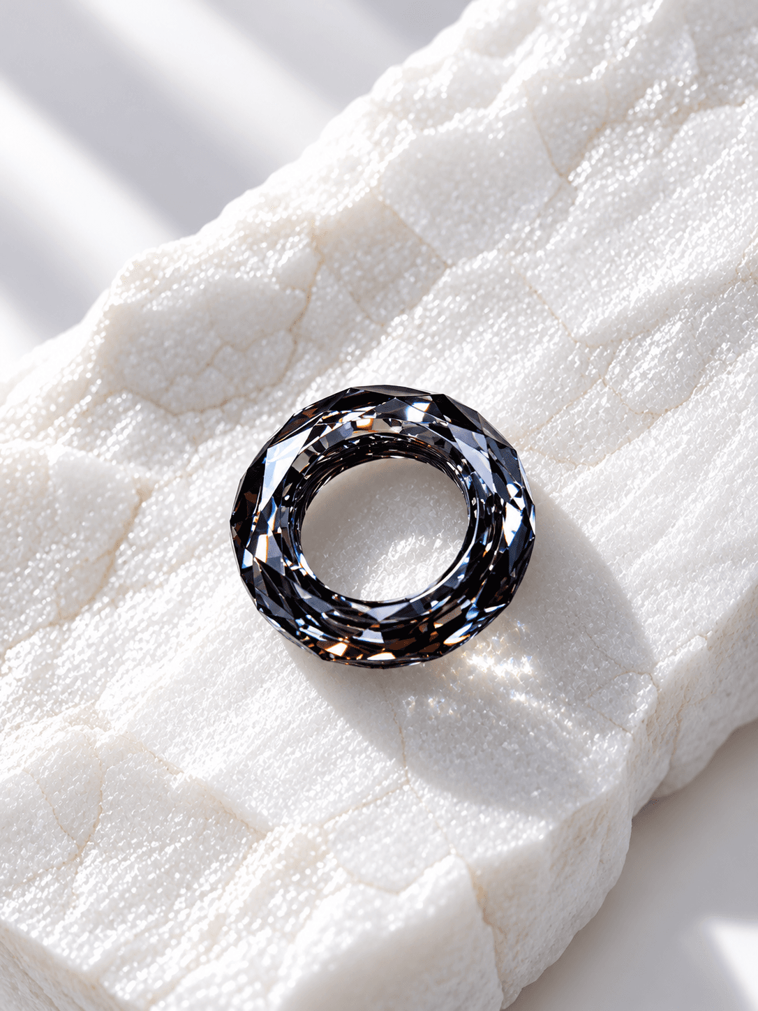 Подвеска на серьги "Бублик Swarovski"  silver night