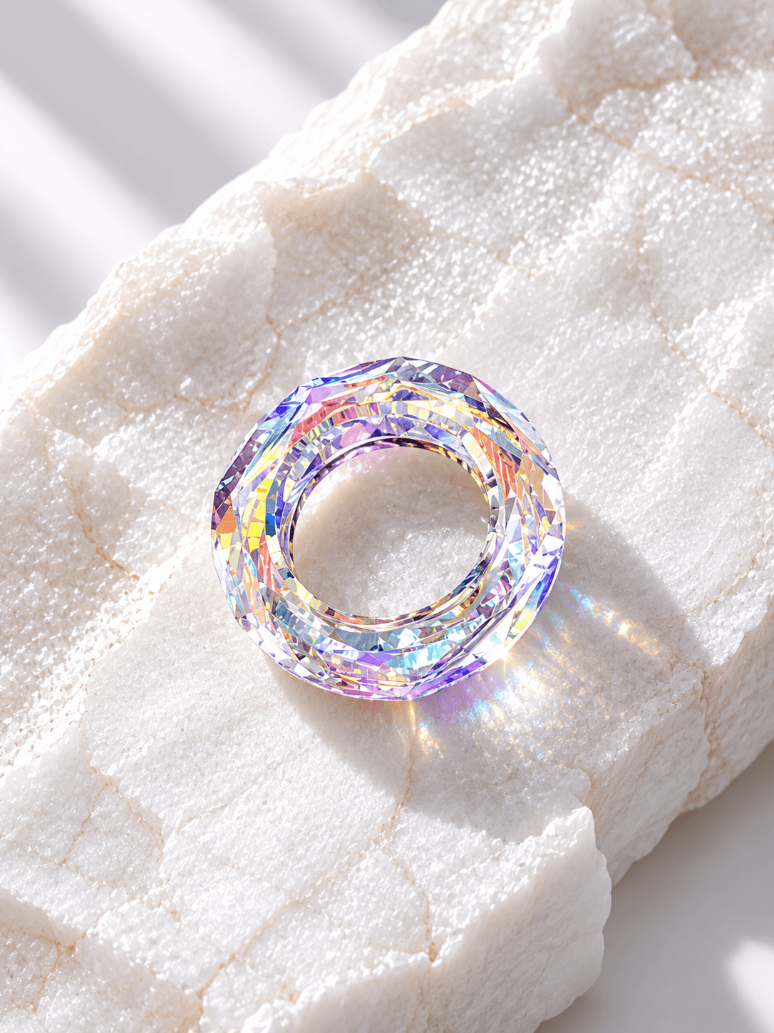Подвеска на серьги "Бублик Swarovski"  chrystal
