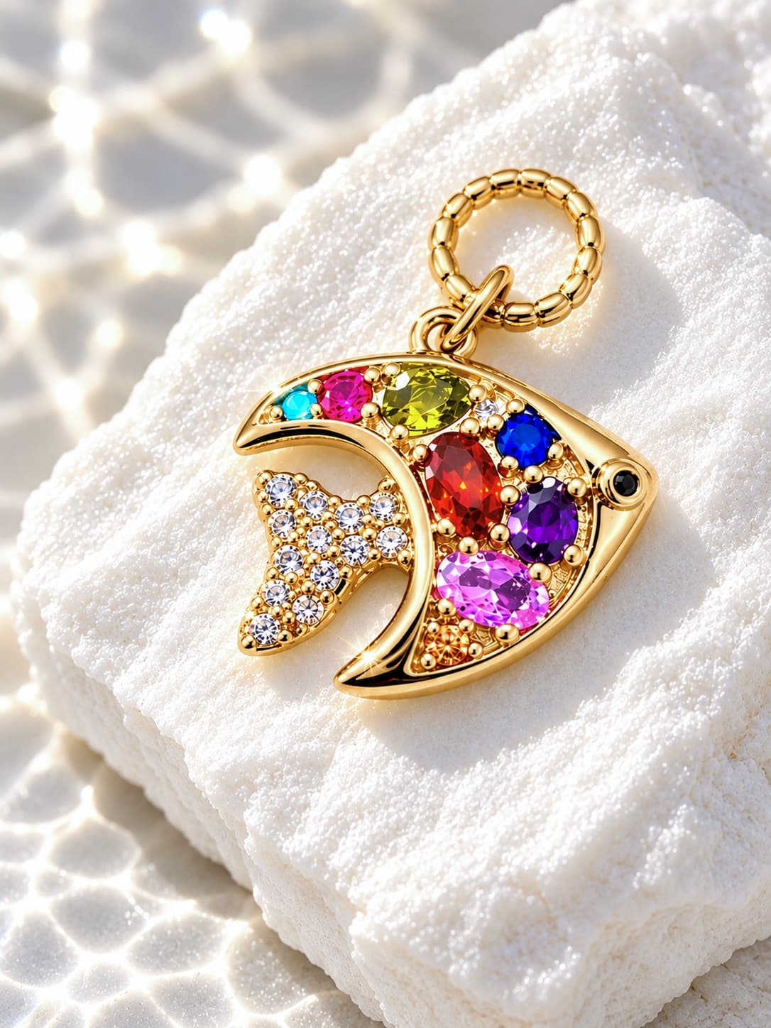 Подвески "Морская звезда и рыбка Swarovski" crystal blue