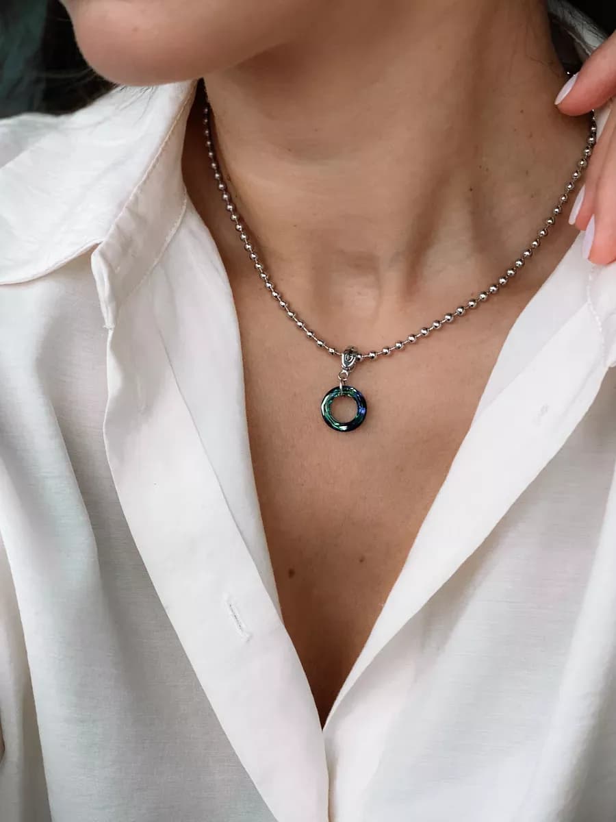 Подвеска на шею swarovski хамелеон
