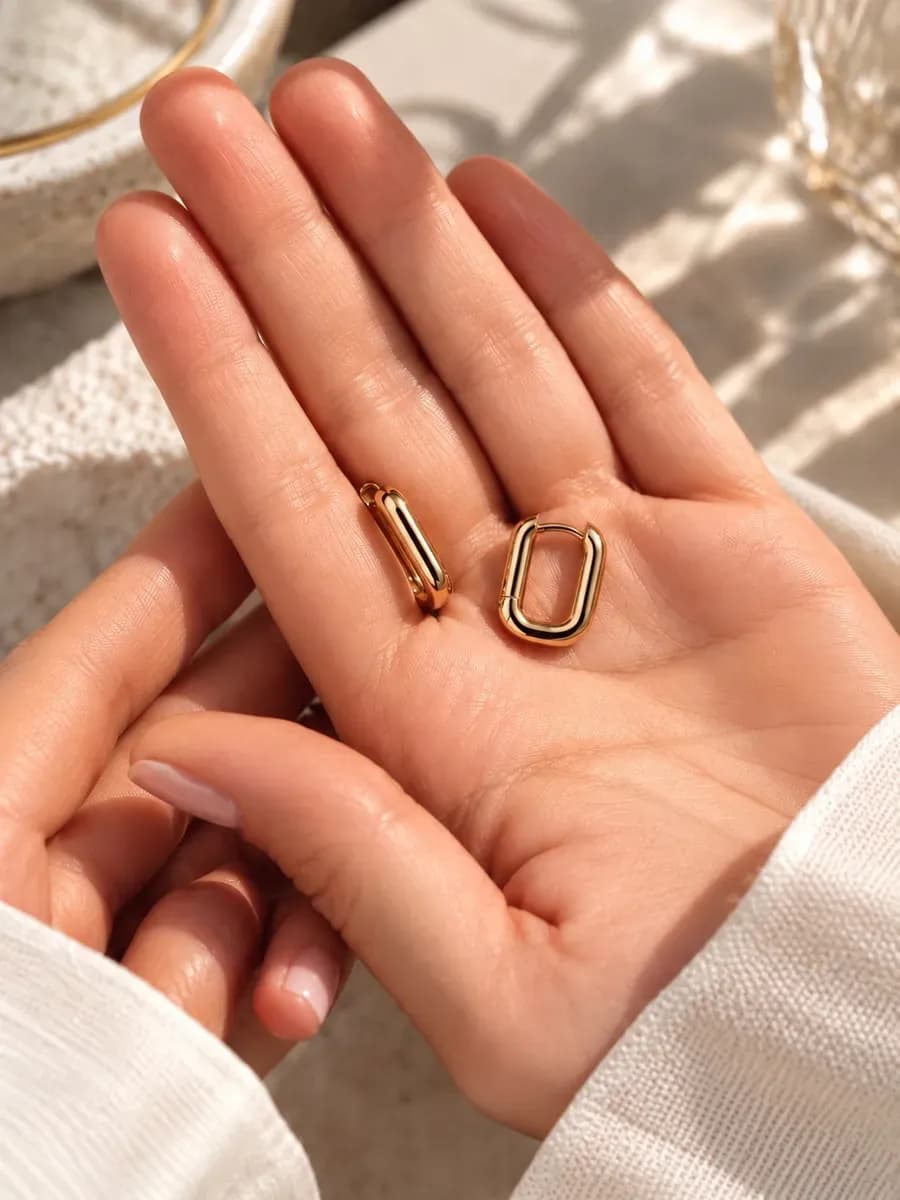 Серьги конго овальные бижутерия